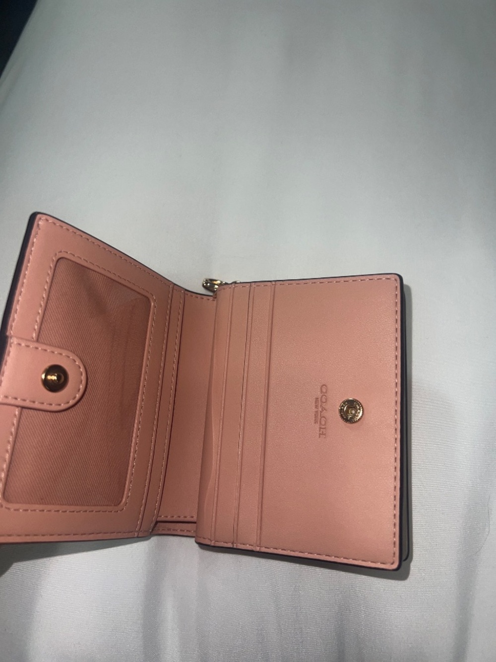 Coach Outlet Snap Wallet In Signature Canvas With Floral Print - Picture 4 of 4